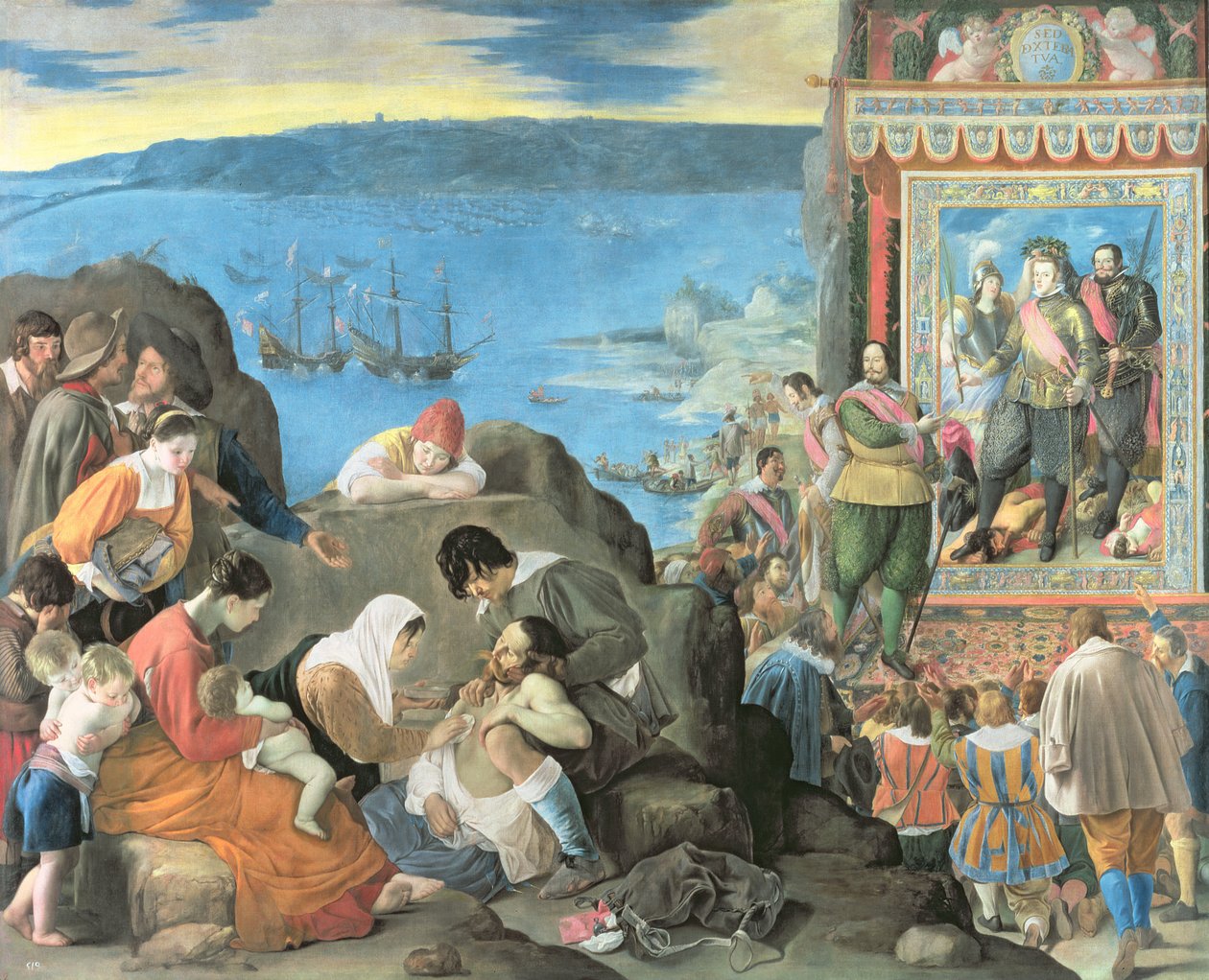 A San Salvadori-öböl helyreállítása, Brazília, 1634-35 körül alkotó: Juan Bautista Maíno