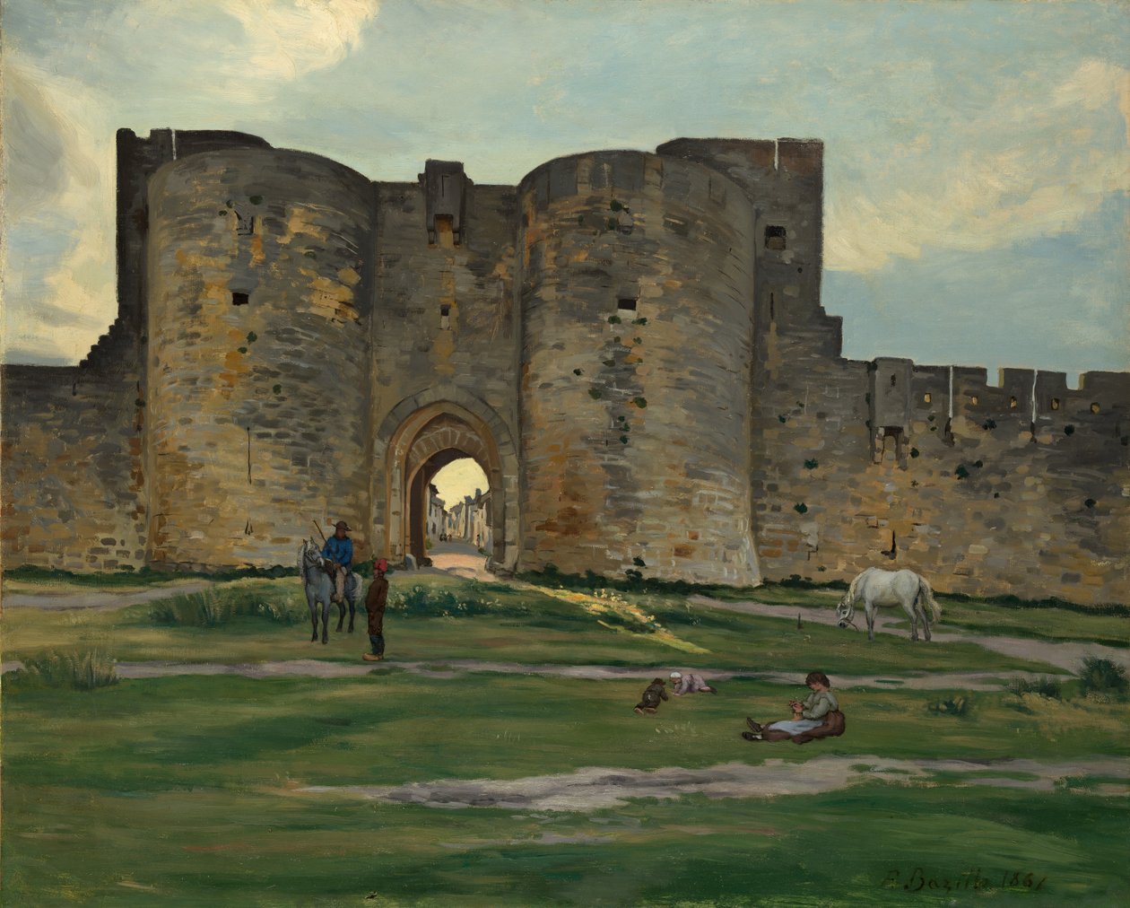 Királynő kapuja, Aigues-Mortes, 1867. alkotó: Frédéric Bazille
