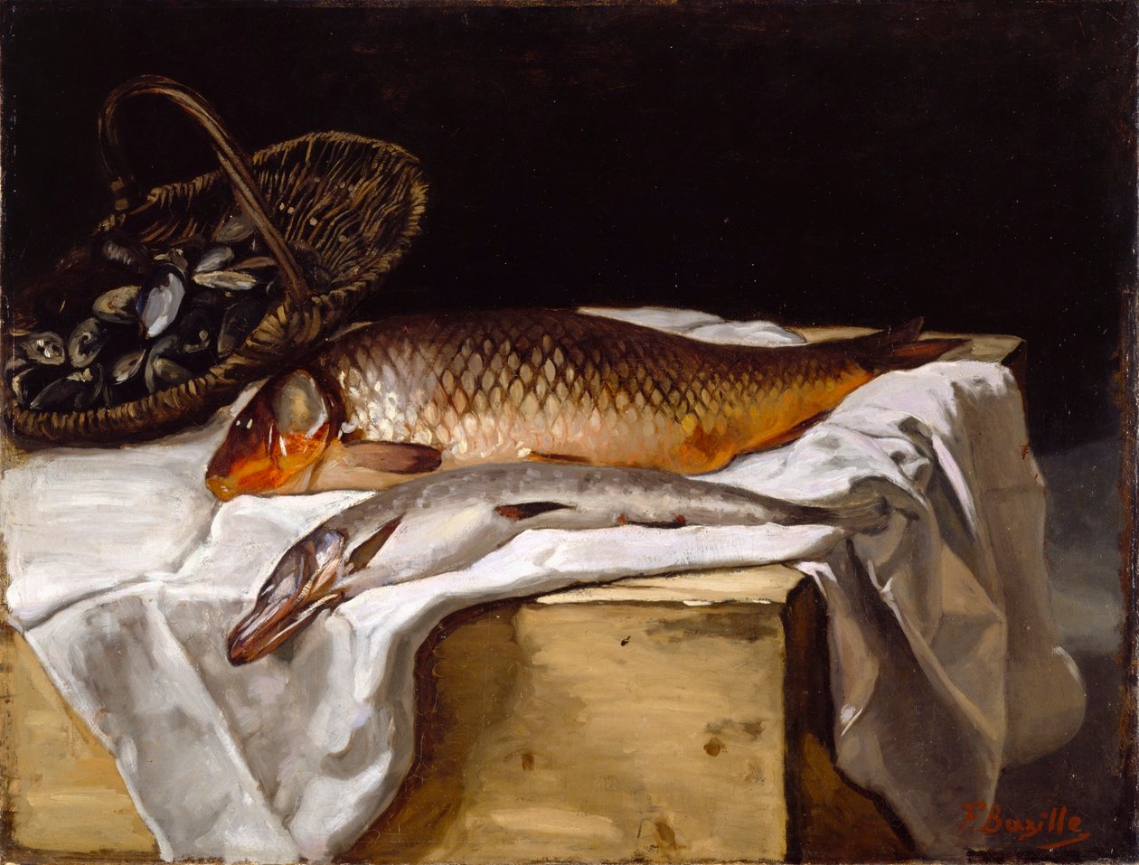 Csendélet halakkal alkotó: Frédéric Bazille