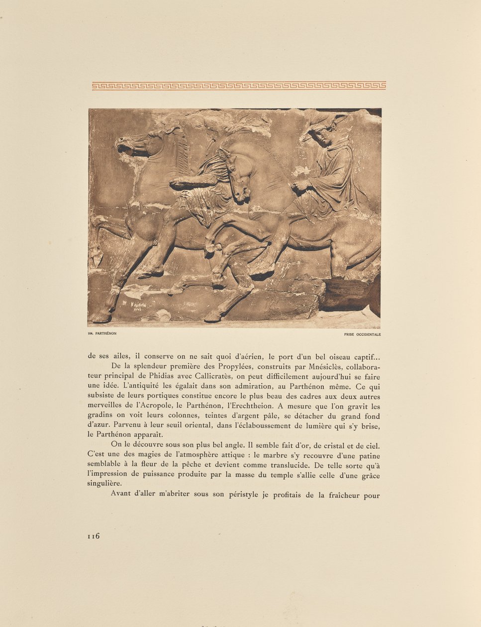 Parthenon. Nyugati fríz alkotó: Frédéric Boissonnas
