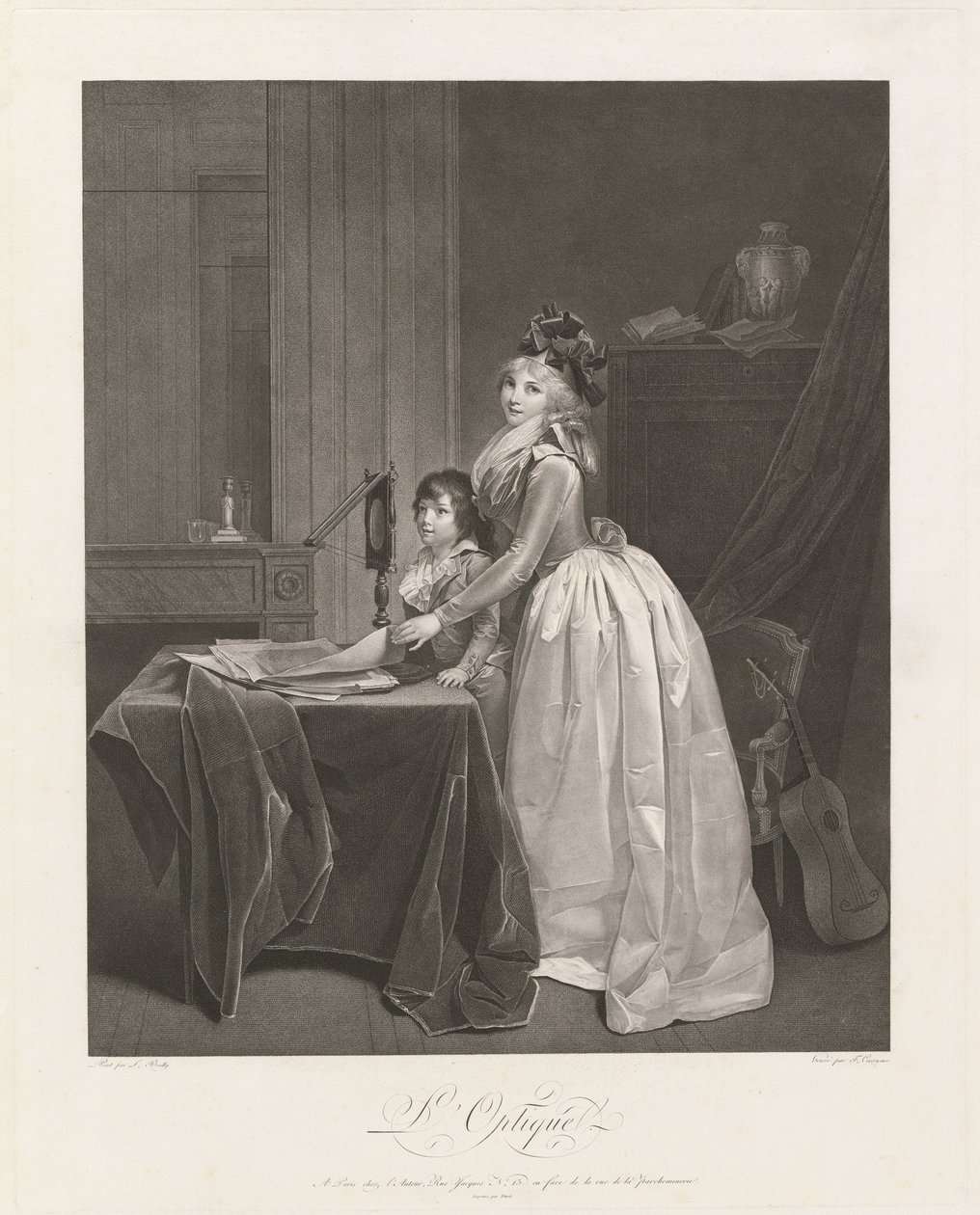 Az optika (az optikai néző) alkotó: Frédéric Cazenave, after Louis Léopold Boilly