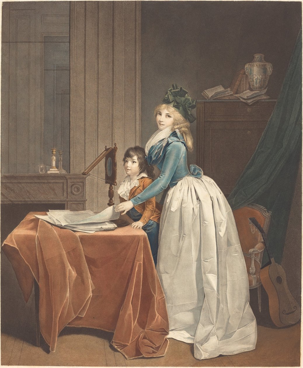 Az optika (az optikai néző) alkotó: Frédéric Cazenave after Louis Léopold Boilly