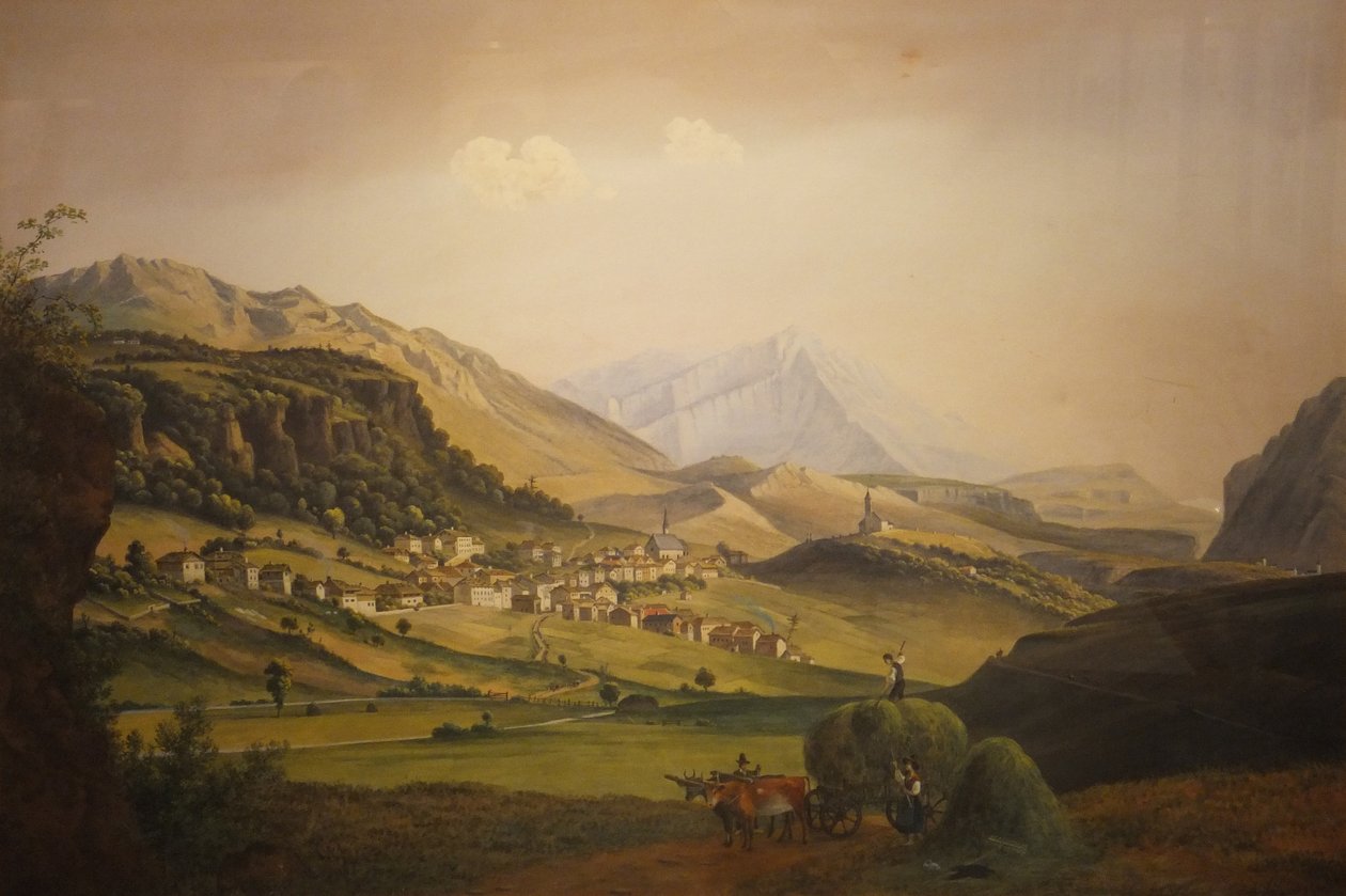Frédérich Martens - Pieve Tesino látképe alkotó: Frederic Martens