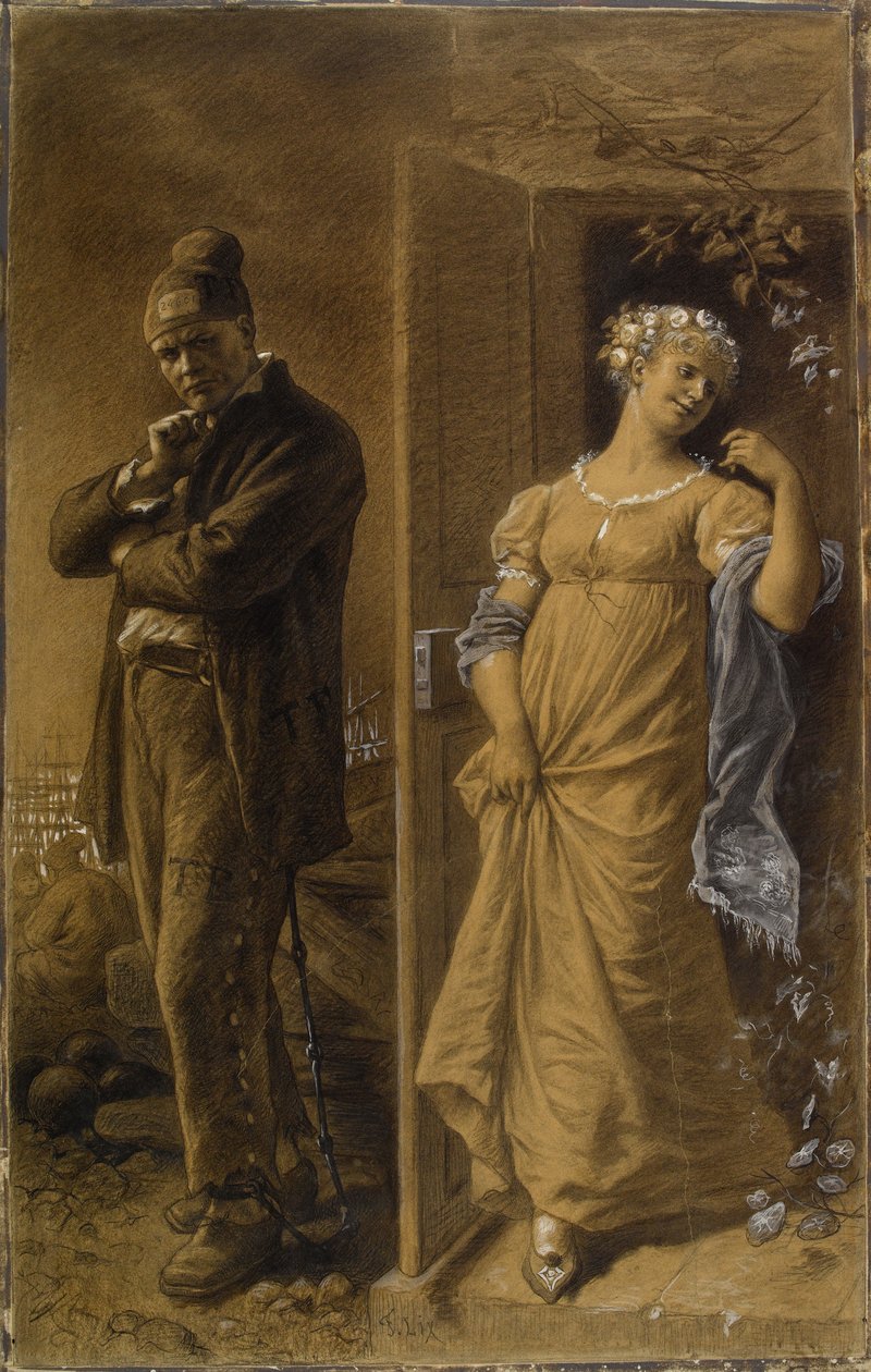 Frédéric Lix - Az elítélt és a prostituált (kivágva) alkotó: Frederic Theodore Lix