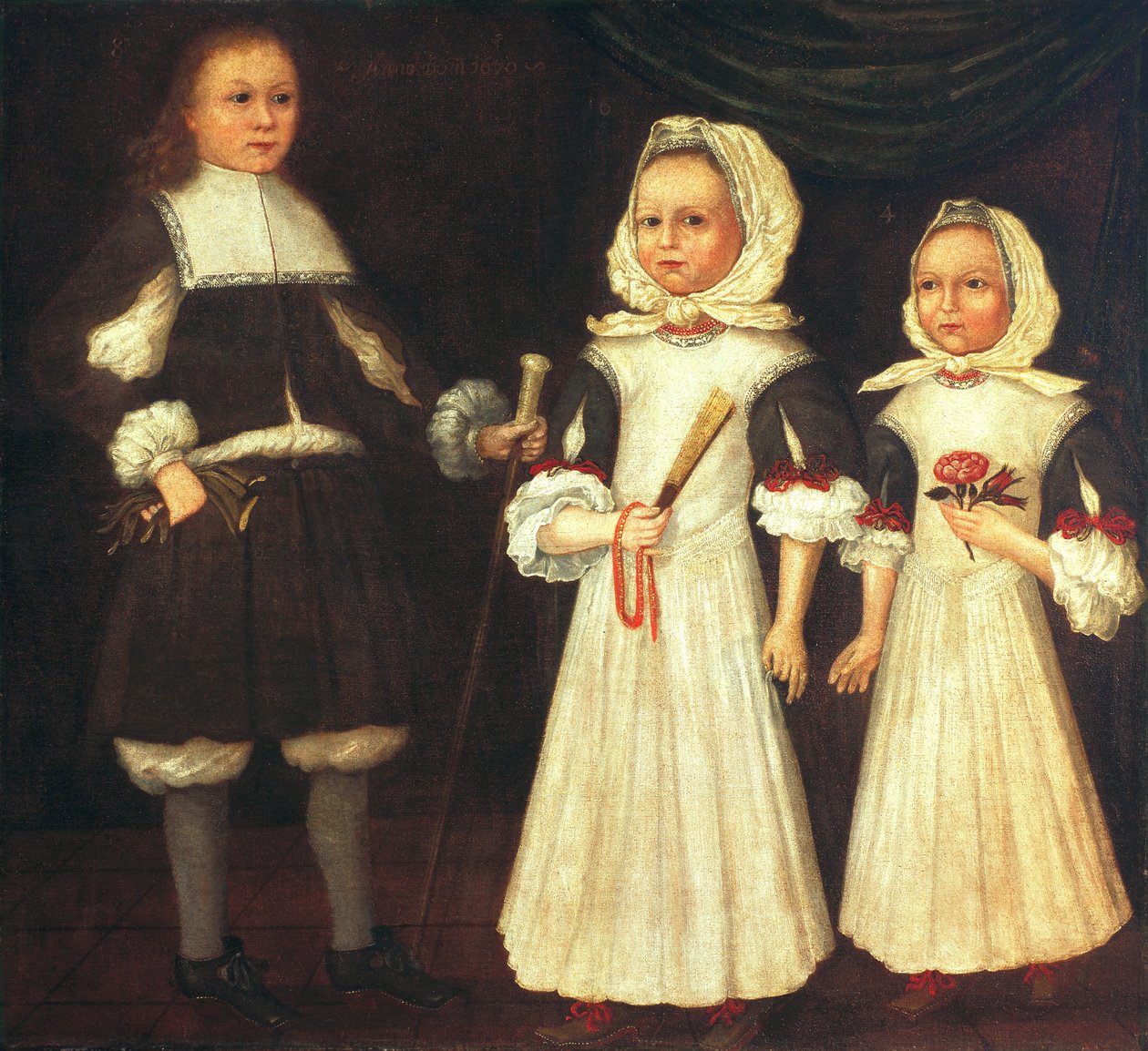 David, Joanna és Abigail Mason alkotó: Freake Gibbs Painter