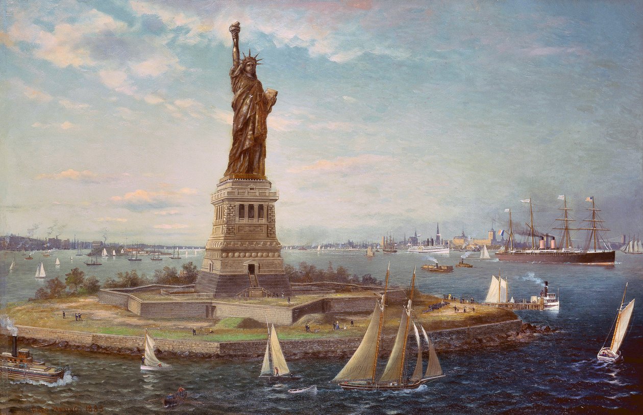 Liberty Island, New York-i kikötő, 1883 alkotó: Fred Pansing