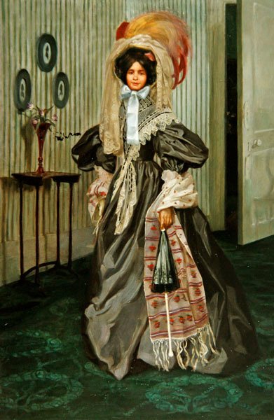 Priscilla, 1899 körül (olaj, vászon) alkotó: Freda Hansard