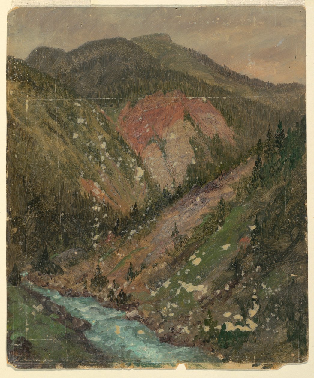 Alpesi táj (Bajorország vagy Svájc) alkotó: Frederic Edwin Church
