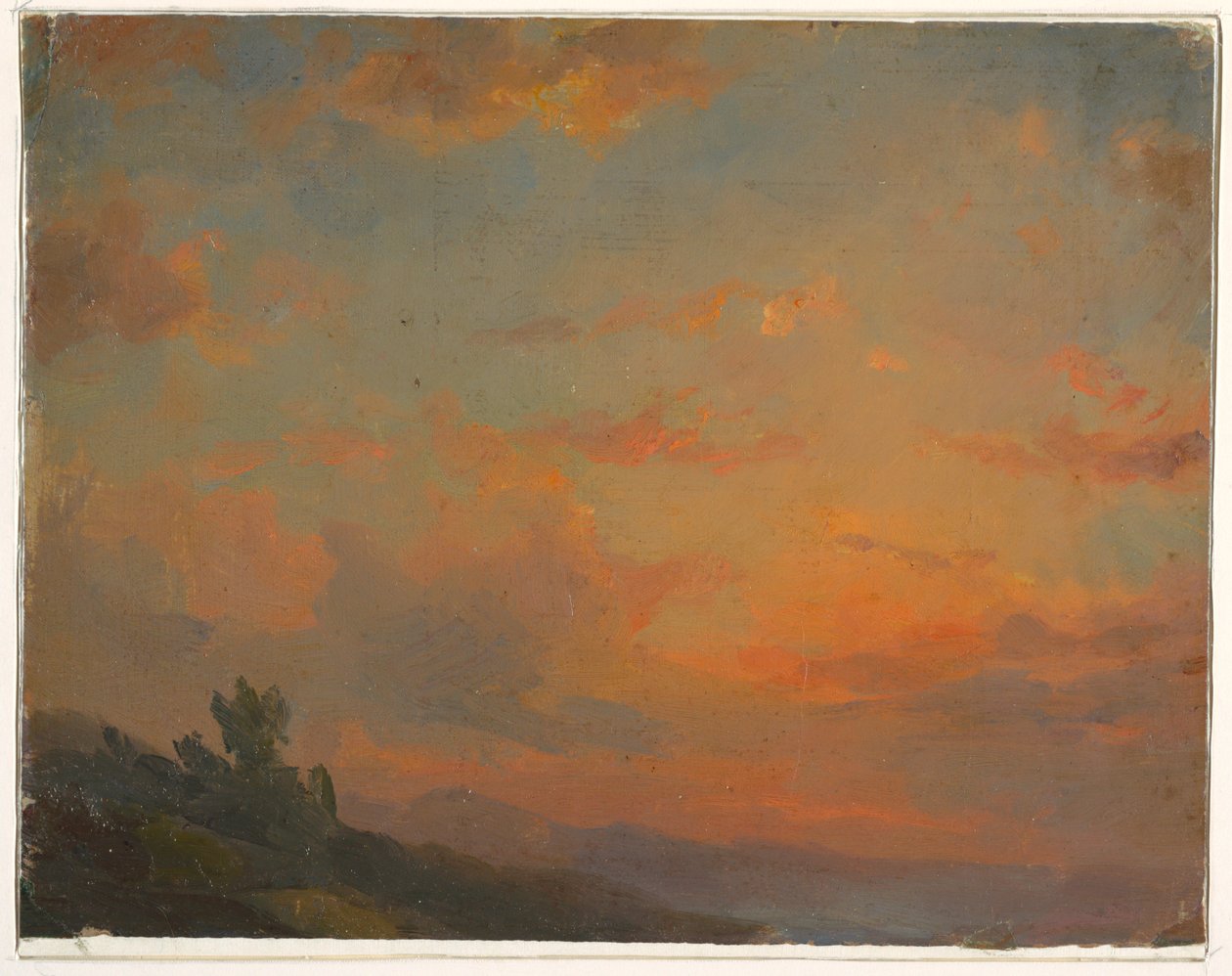 Felhővizsgálat, naplemente alkotó: Frederic Edwin Church