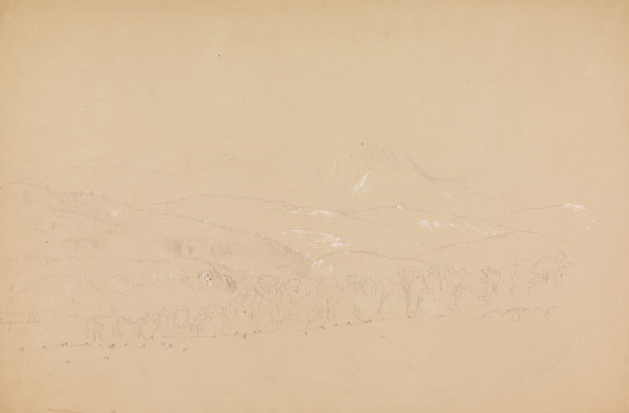 A Katahdin távoli nézete nyugatról alkotó: Frederic Edwin Church