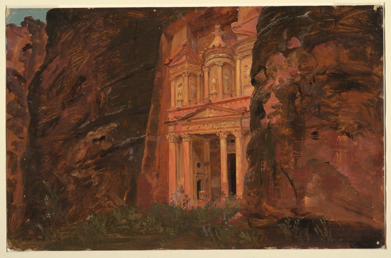Rajz, El Khasneh, Petra, 1868. február vége alkotó: Frederic Edwin Church