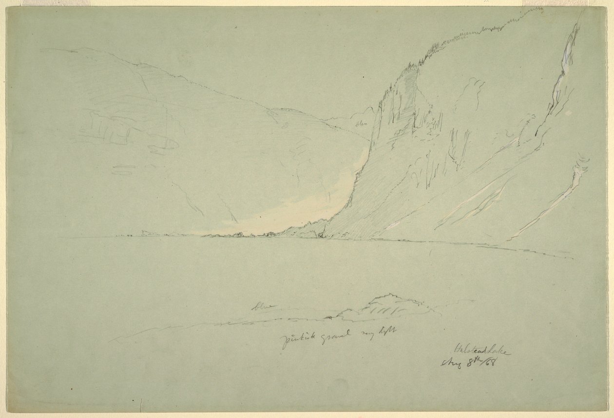 Rajz, Tájképek Ausztria közelében, 1868. augusztus 5 alkotó: Frederic Edwin Church