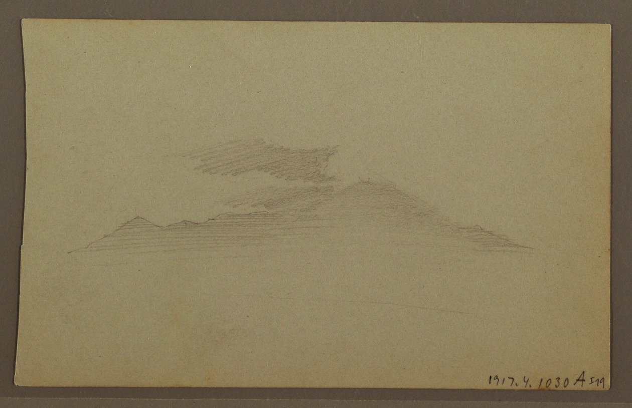 Rajz, Hegység, felhő alkotó: Frederic Edwin Church