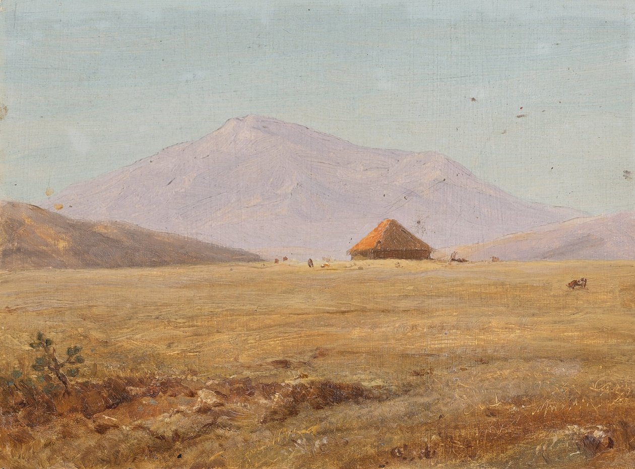 Ecuador, hegyi fennsík kunyhóval alkotó: Frederic Edwin Church