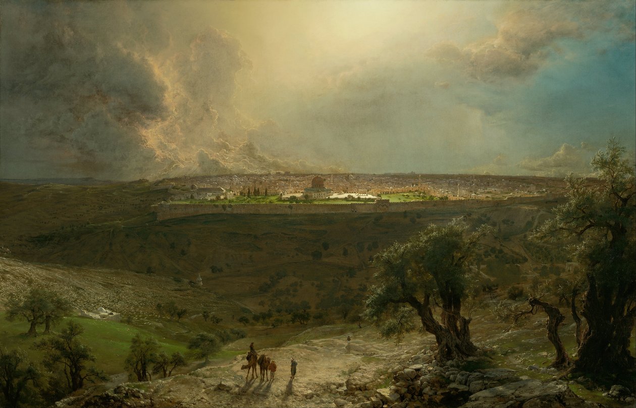 Jeruzsálem az Olajfák hegyétől alkotó: Frederic Edwin Church