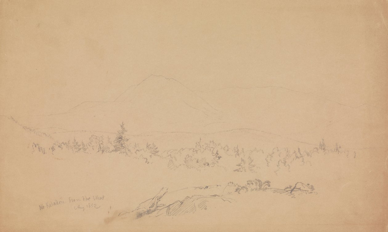 A Katahdin-hegy nyugatról (kilátás nyugat felé a Katahdin-hegy felé) alkotó: Frederic Edwin Church
