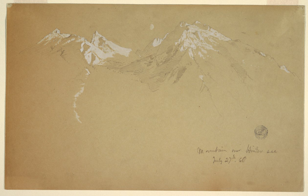 Hegy Hintersee felett alkotó: Frederic Edwin Church