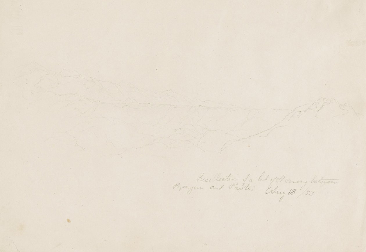 Hegyvidéki táj Popyan és Pasto között, Kolumbia alkotó: Frederic Edwin Church