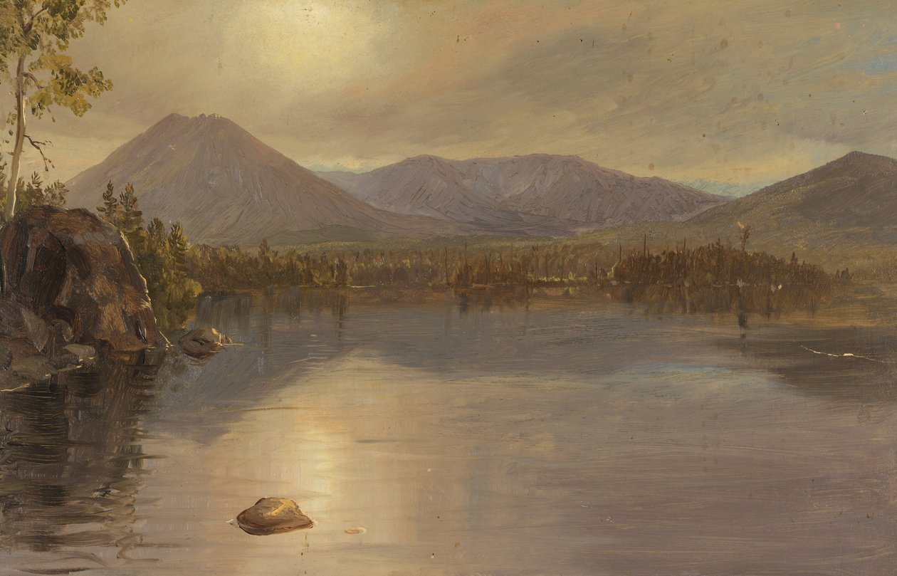 Katahdin és Turner szerelvényei a maine -i Katahdin -tóról alkotó: Frederic Edwin Church