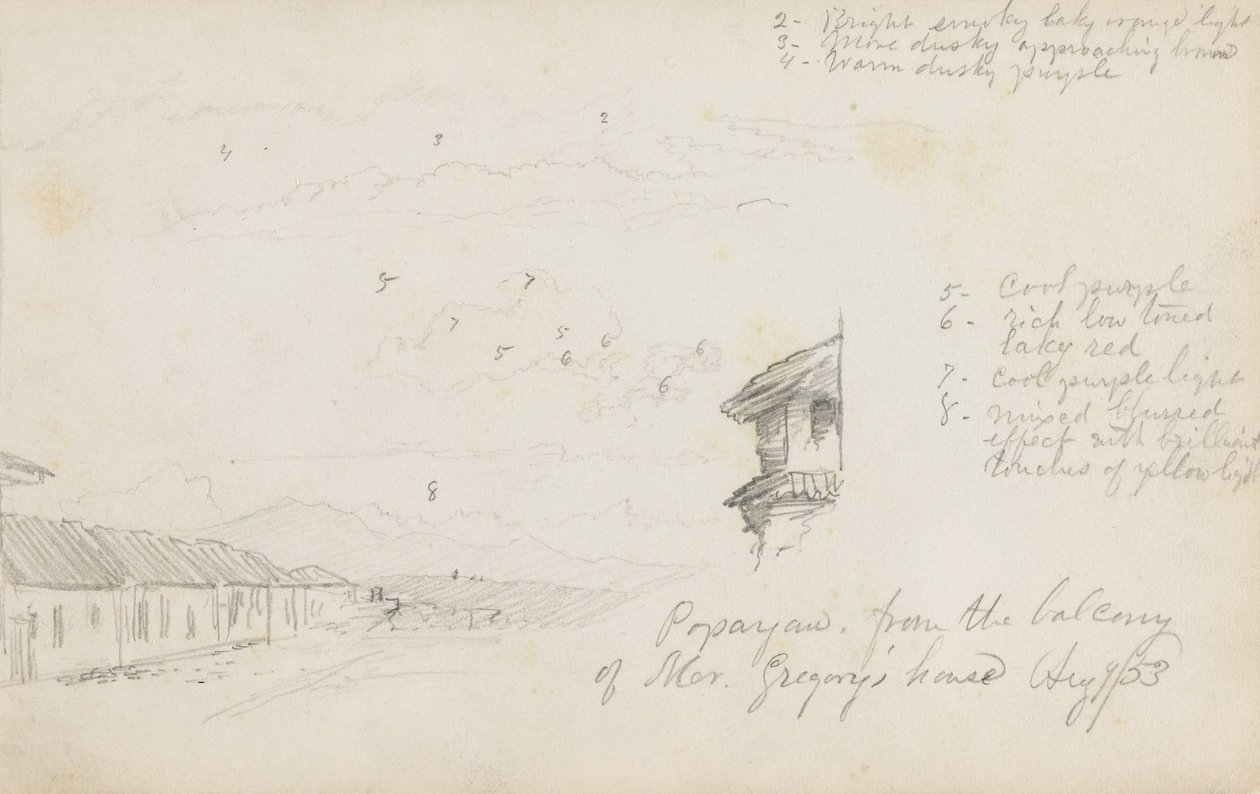 Popayan, Kolumbia; Verso- hegyi táj, Kolumbia alkotó: Frederic Edwin Church