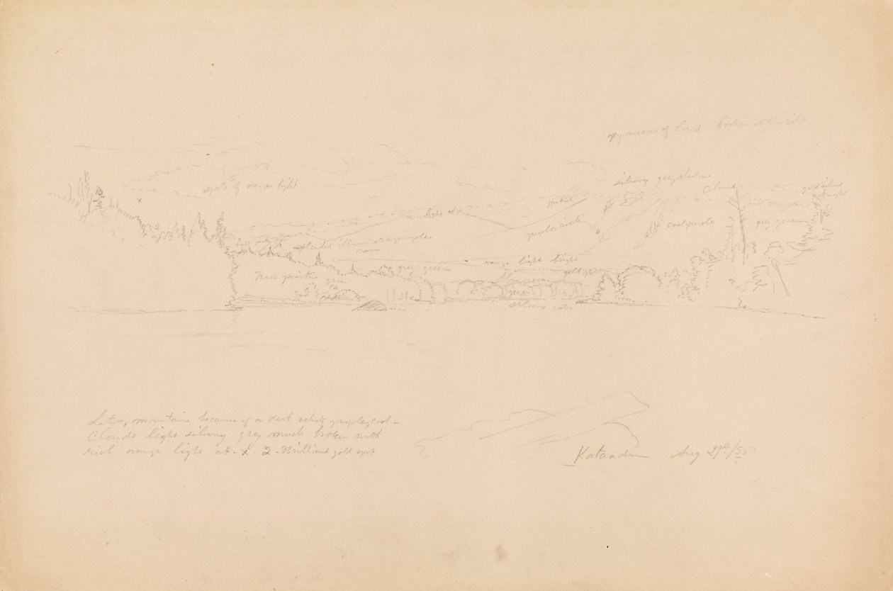 A tó partja és a Katahdin -hegy lábai alkotó: Frederic Edwin Church