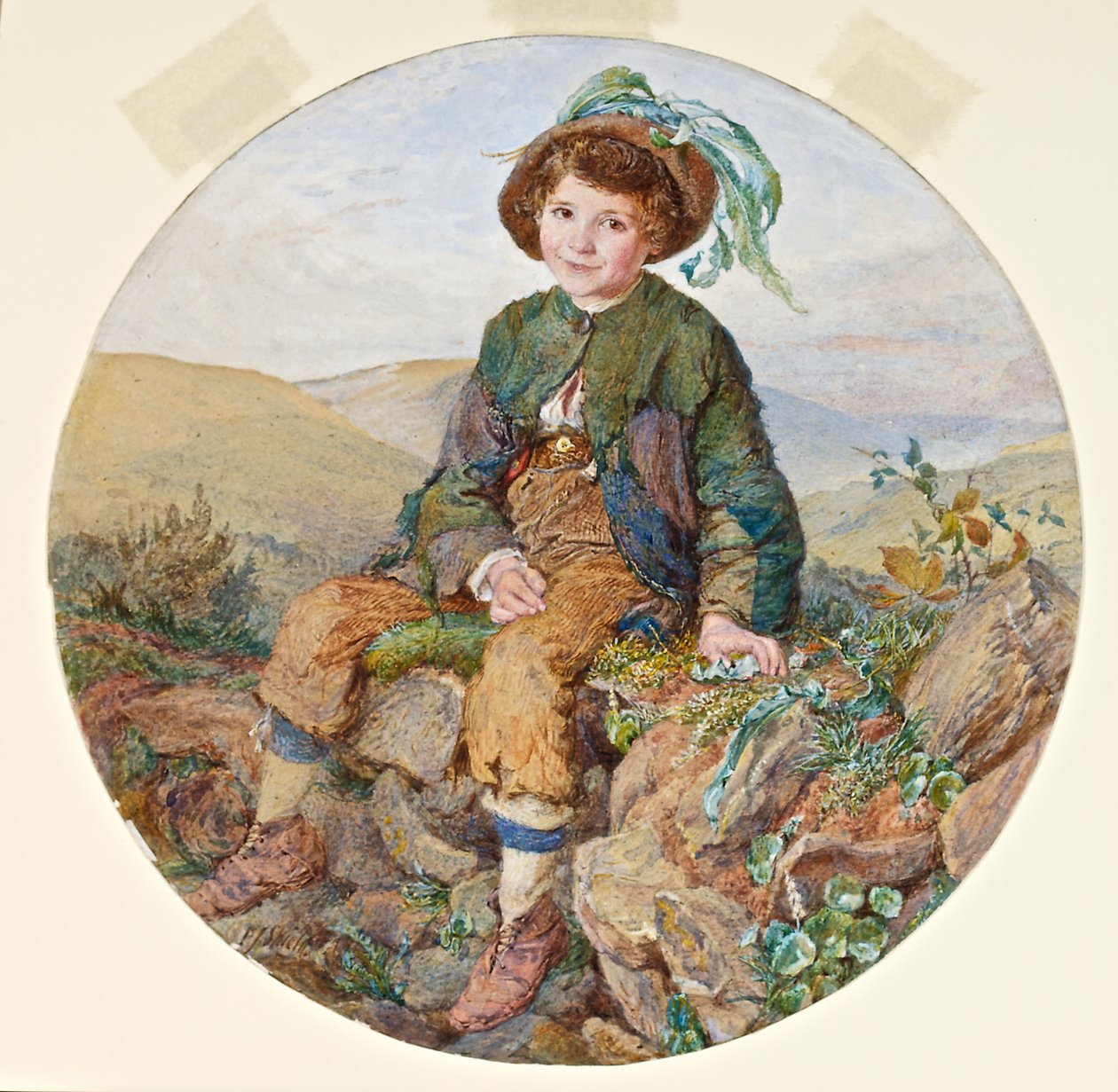 Cavalier, 1860 körül (wc és gouache a kártyán) alkotó: Frederic James Shields