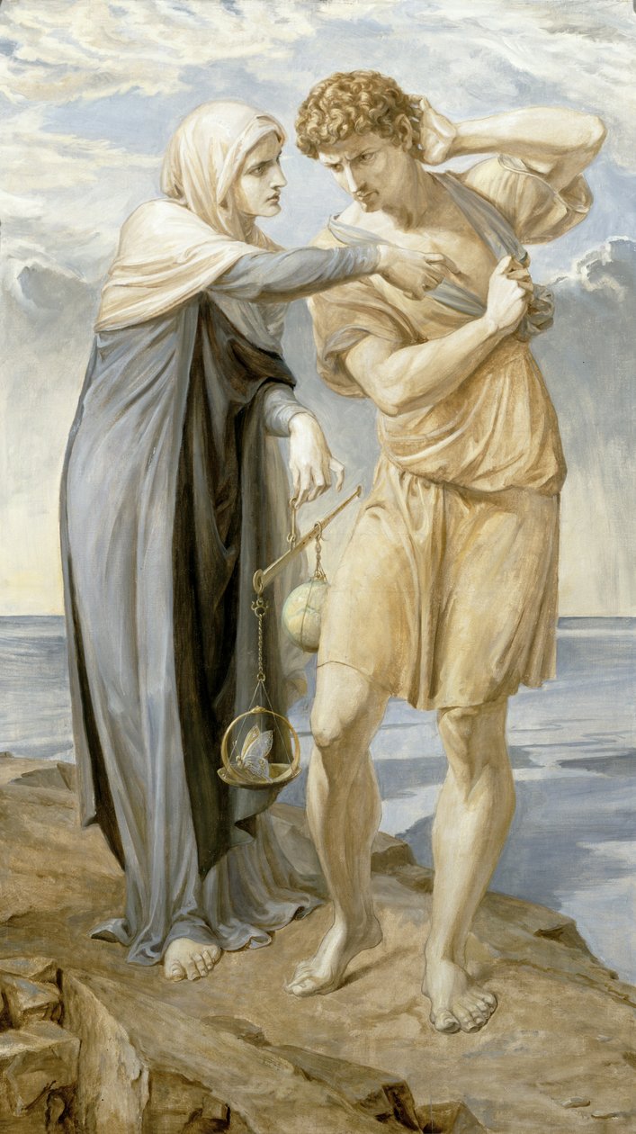 Az ember a lelkiismeret felhívására törekszik, 1910 alkotó: Frederic James Shields