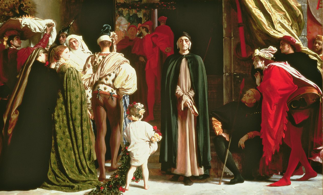 Dante száműzetésben, 1864 alkotó: Frederic Leighton