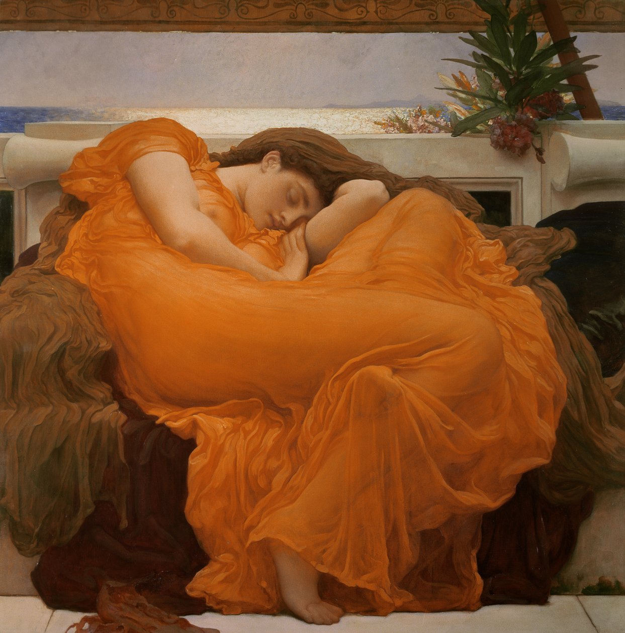 Lángoló június, 1895 körül alkotó: Frederic Leighton