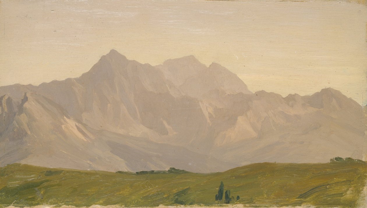 Monte Croce (olaj a panelen, rajzként szerelve) alkotó: Frederic Leighton