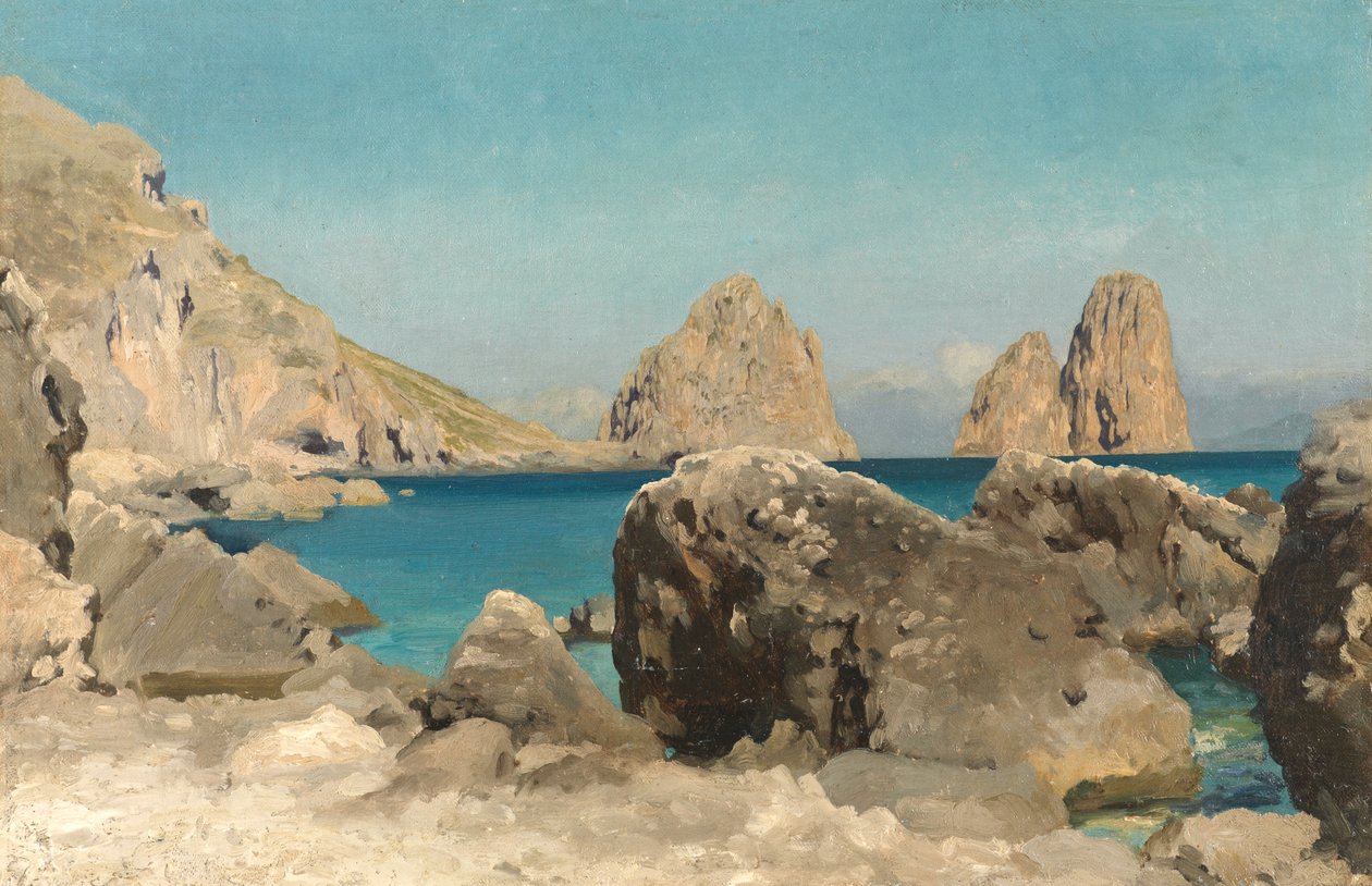 A szirének sziklái, Capri, 1860-as évek körül alkotó: Frederic Leighton