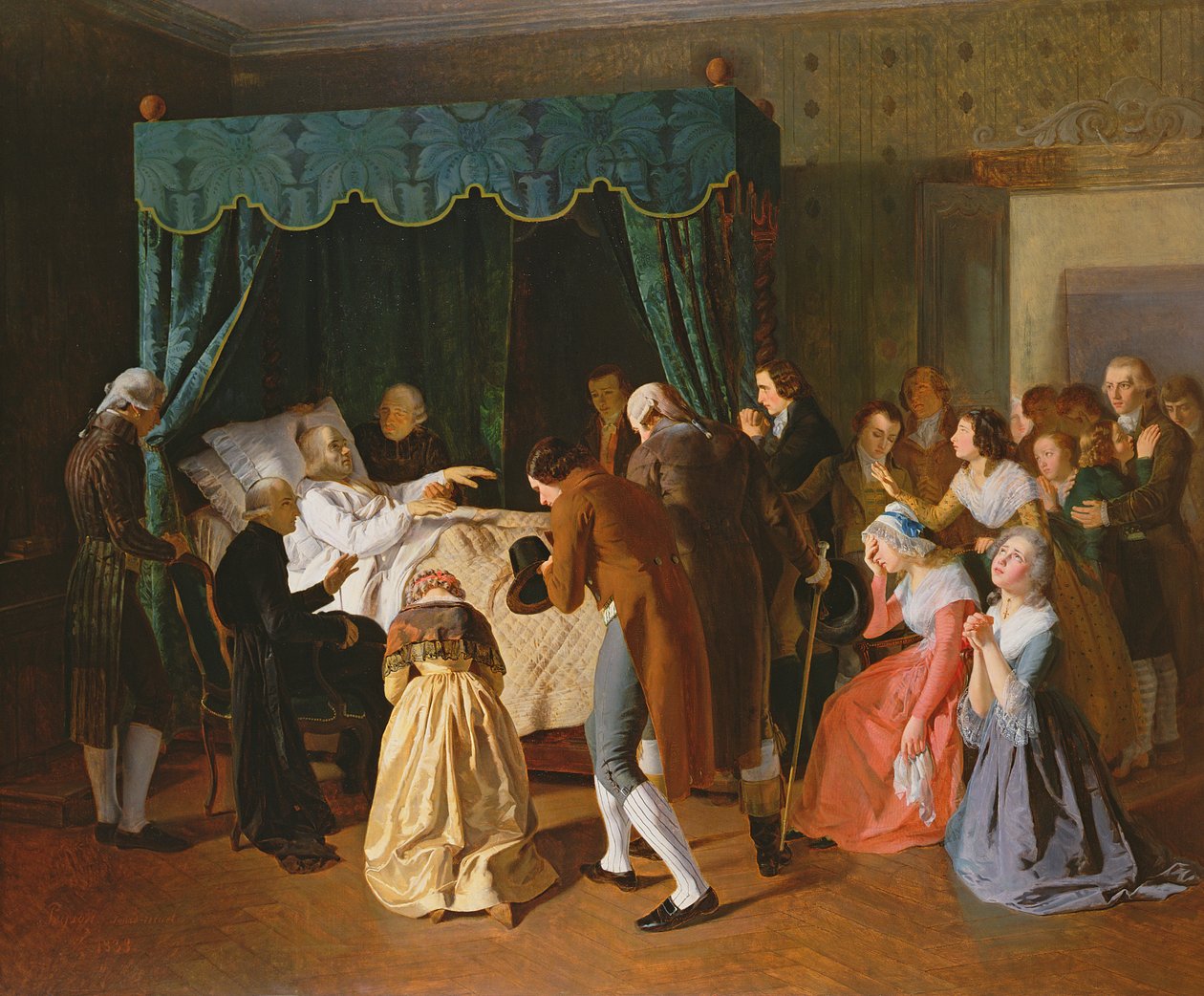 Charles Michel de lEpee abbé utolsó pillanatai (1712-89) 1838 alkotó: Frederic Peyson