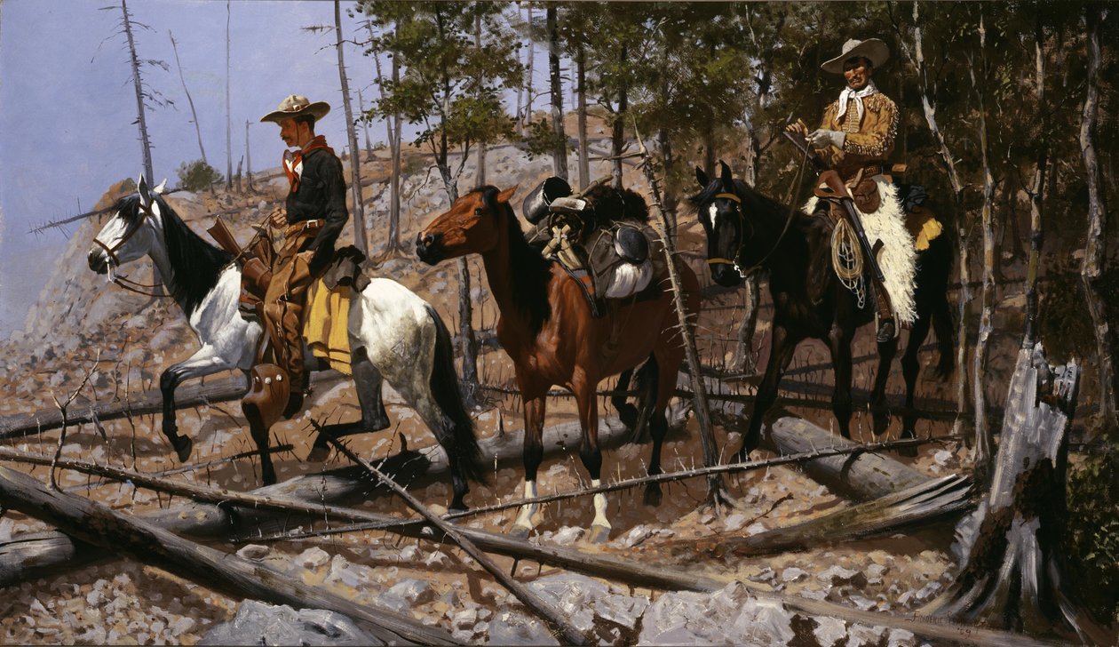 Szarvasmarha -tartomány kutatása alkotó: Frederic Remington