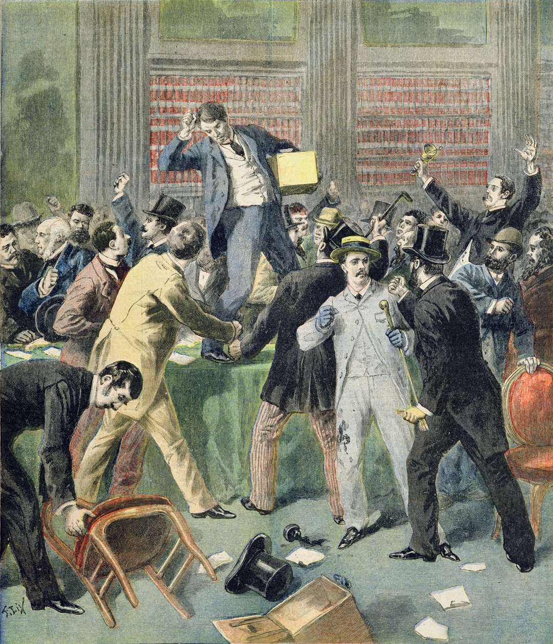 Az új elnök megválasztása a „Le Petit Journal” illusztrált mellékletéből, 1894. július 9. alkotó: Frederic Theodore Lix