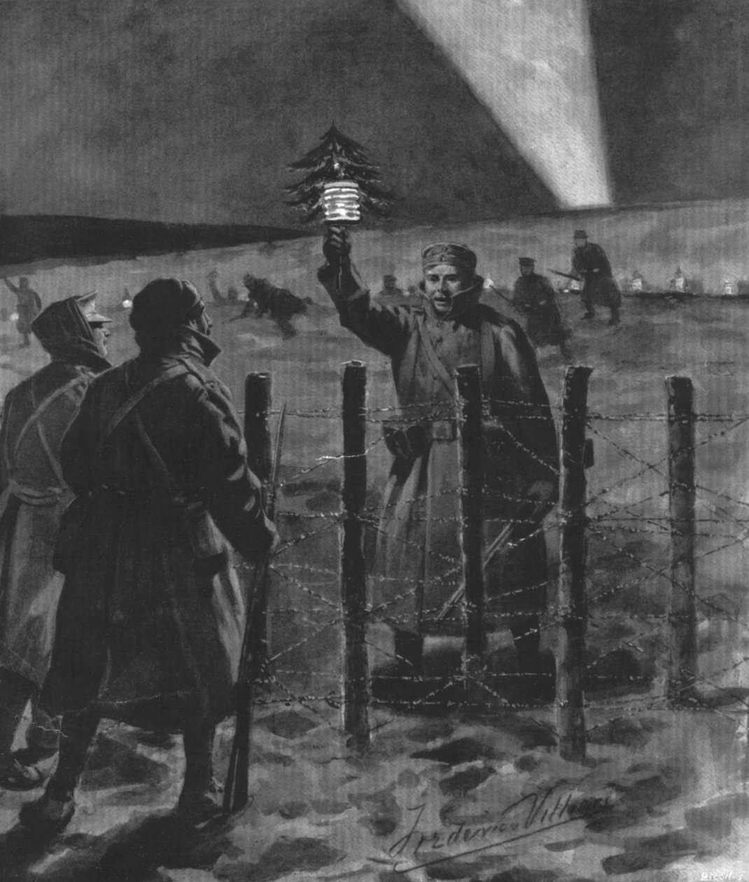 Az 1914-es karácsonyi fegyverszünet, 1915-ben jelent meg alkotó: Frederic Villiers