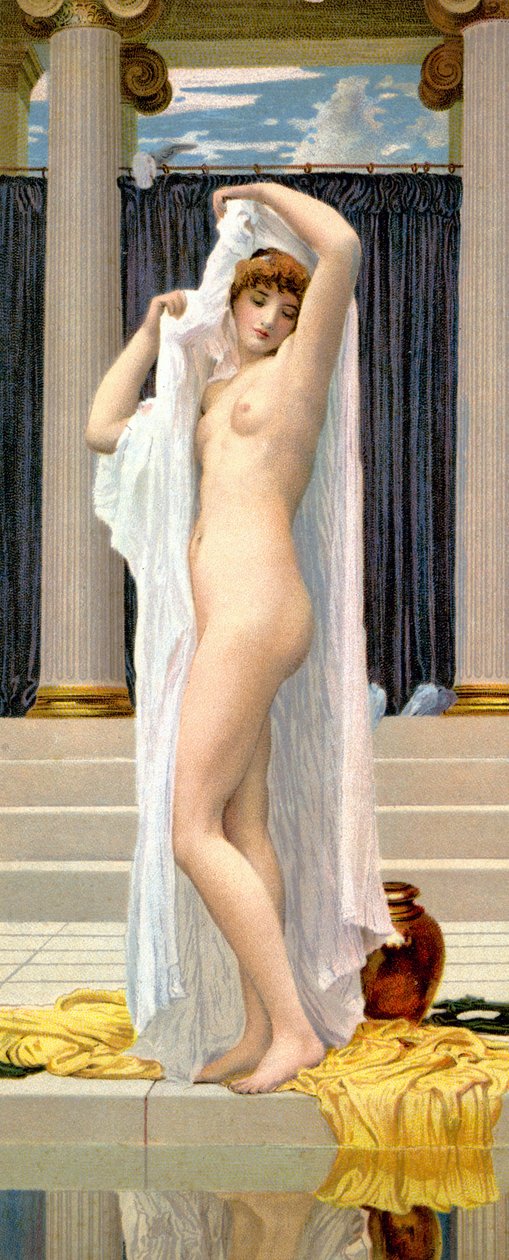Psyche fürdője, 1900 körül (képeslap) alkotó: Frederic (after) Leighton