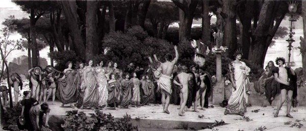 A Daphnephoria, Párizsban nyomtatta a Photogravure Goupil, pub. a Képzőművészeti Társaság által alkotó: Frederic (after) Leighton