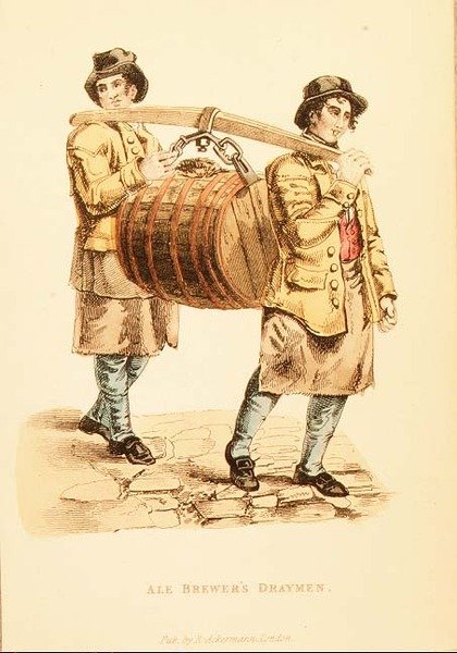 Ale Brewer Draymenjei Ackermann "Világ miniatűr" című művéből, 1821-27 (litho) alkotó: Frederic (after) Shoberl