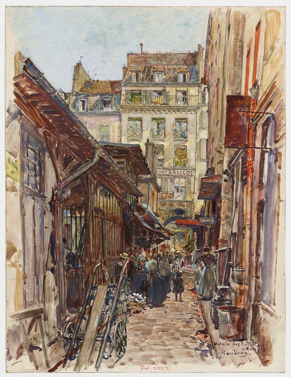 A Marché des Enfants-Rouges belsejében alkotó: Frederic Anatole Houbron