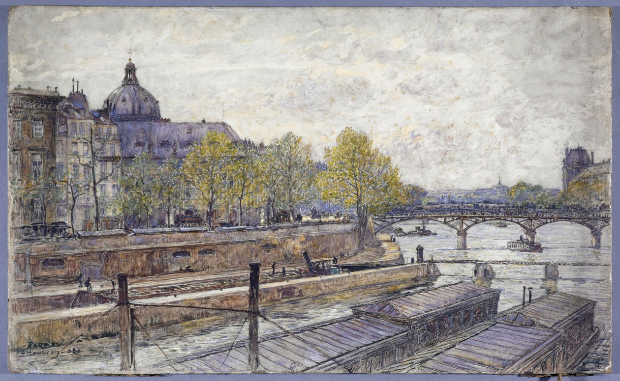 Quai Conti és Pont des Arts alkotó: Frederic Anatole Houbron