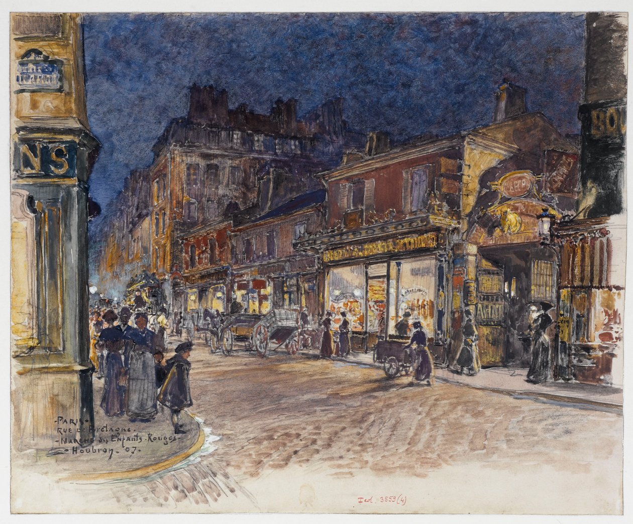A Marché des Enfants Rouges, rue de Bretagne alkotó: Frederic Anatole Houbron