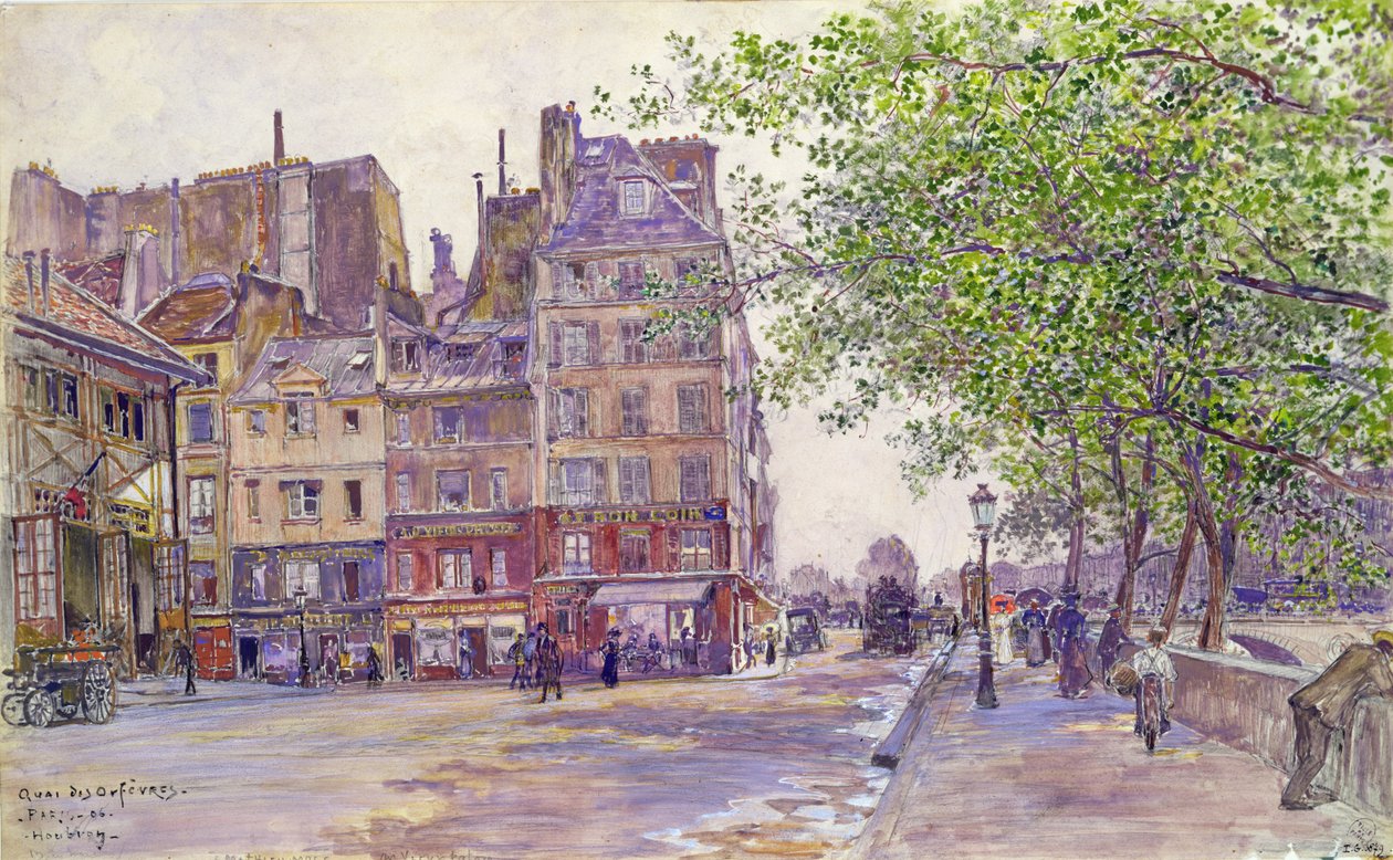A Quai des Orfevres, 1906 (wc papíron) alkotó: Frederic Anatole Houbron