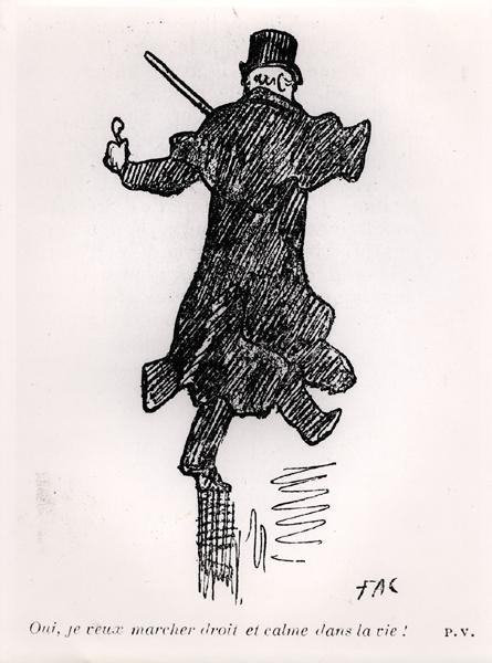 Paul Verlaine élete végén, a „La Plume” c. 1890 (toll és tinta papíron) (f/w fotó) alkotó: Frederic Auguste Cazals