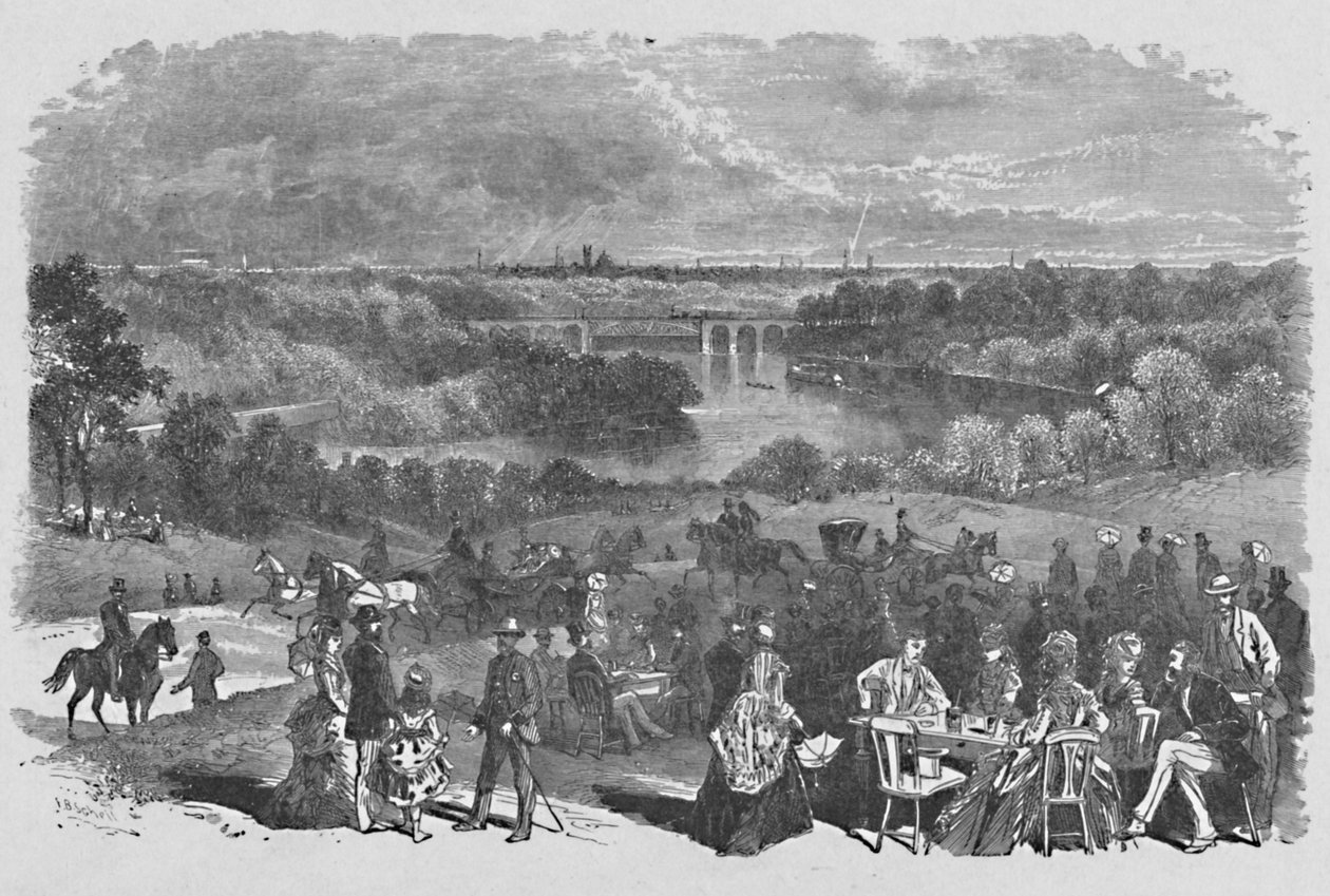 Kilátás a Belmont Mansionból, Fairmount Park, 1883 alkotó: Frederic B. Schell