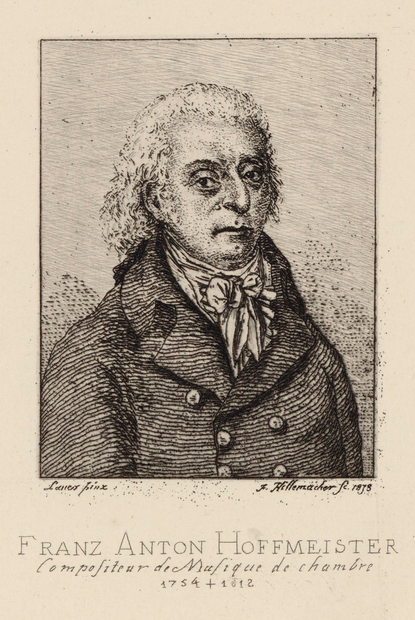 Franz Anton Hoffmeister zeneszerző portréja 1754-1812. alkotó: Frederic Desire Hillemacher