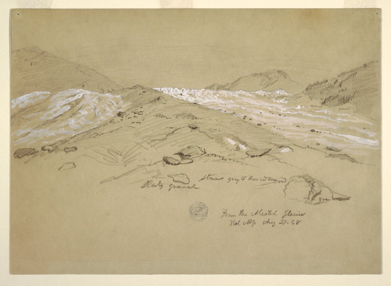 Aletsch-gleccser, Berni-Alpok, Svájc alkotó: Frederic Edwin Church