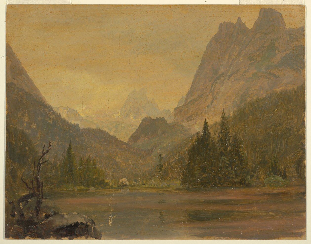 Alpesi tó, Bajorország vagy Svájc alkotó: Frederic Edwin Church