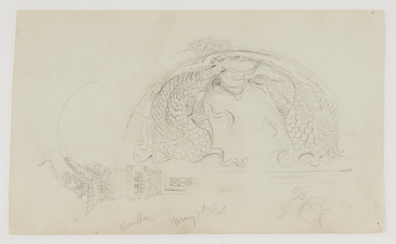 Építészeti részlet, Zeusz temploma, Baalbek alkotó: Frederic Edwin Church