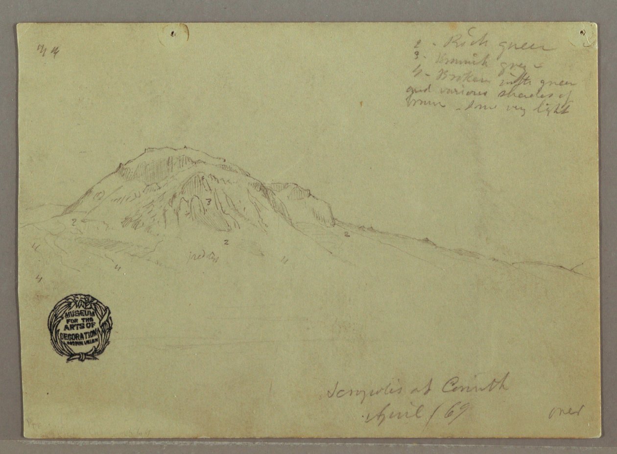 Bare Hill, Korinthoszi Akropolisz, Görögország alkotó: Frederic Edwin Church