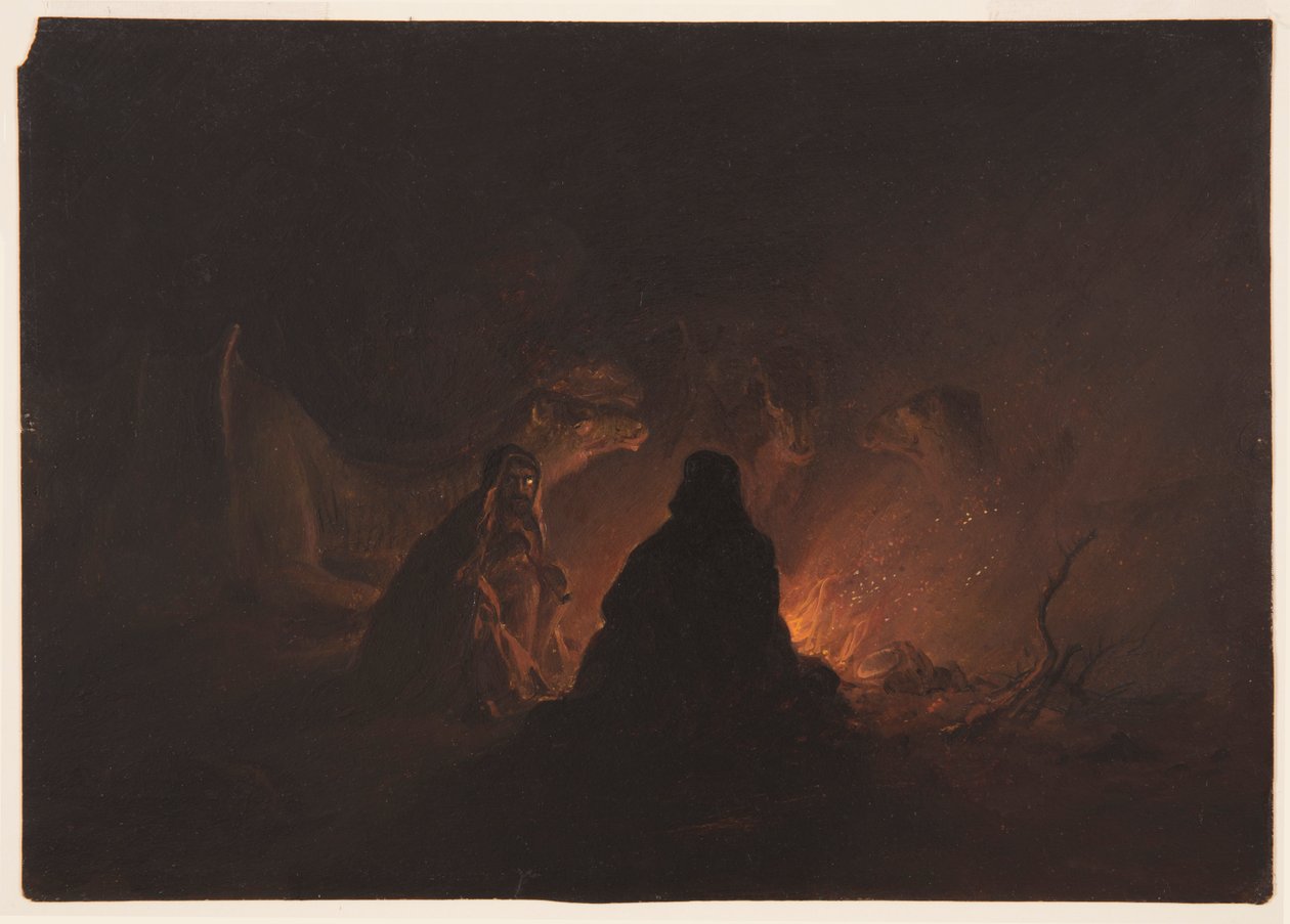 Beduinok az éjszakai táborban alkotó: Frederic Edwin Church